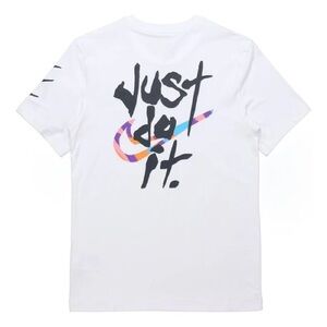 Nike White 'Just Do It' Men's T-Shirt